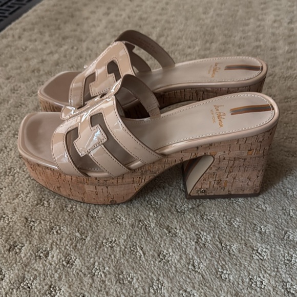 NWOB Sam Edelman Dev Platform Sandals with Cork Heel 6.5 - Picture 5 of 7